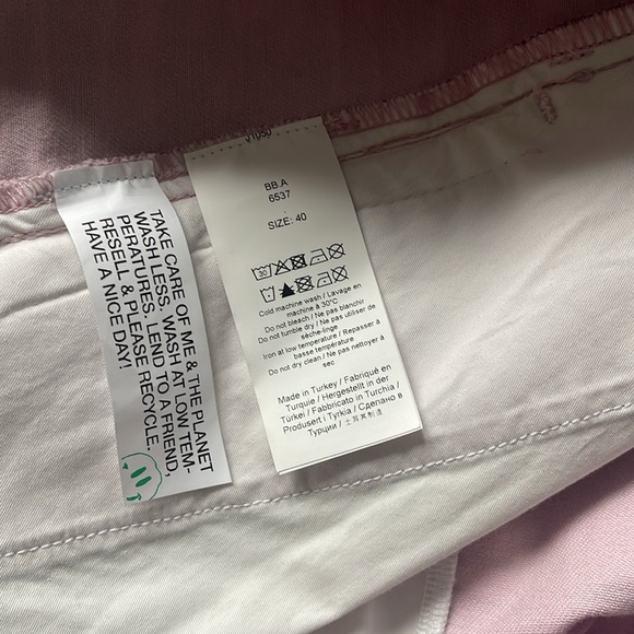 Ganni Women's Print Denim Mini Dress Tiger Stripe Light Lilac - Picture 6 of 8